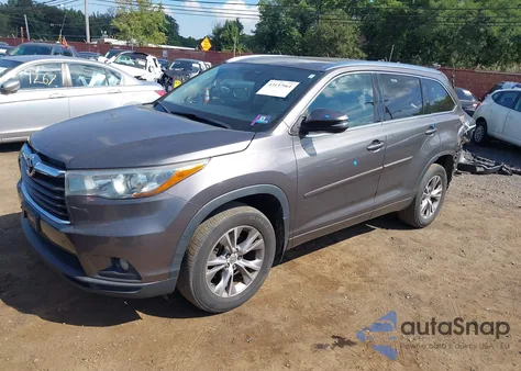 2015 Toyota Highlander Xle V6 из США, поврежденный, VIN 5TDJKRFH5FS163216